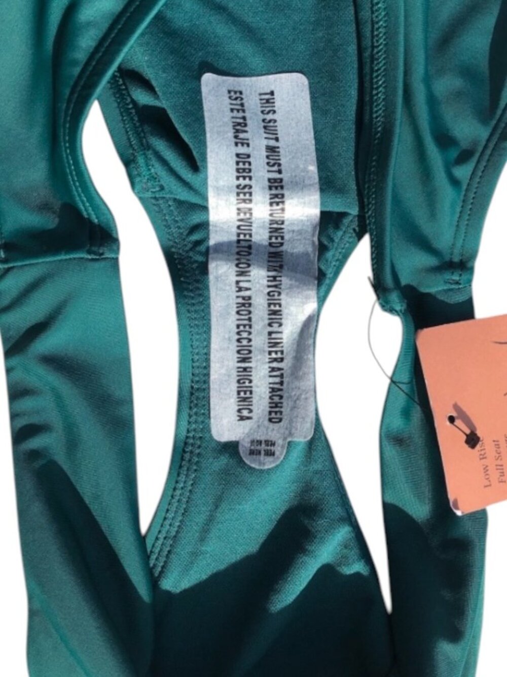 Women’s Emerald Green Bikini Bottoms - Low Rise Classic, M - Picture 3 of 4